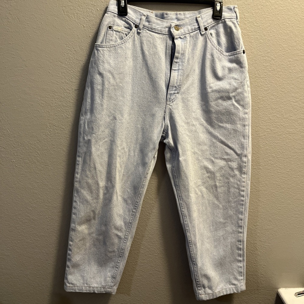 Vintage Lee Jeans Womens 14 Blue Regular Fit Straight Light Wash Denim Cotton A4